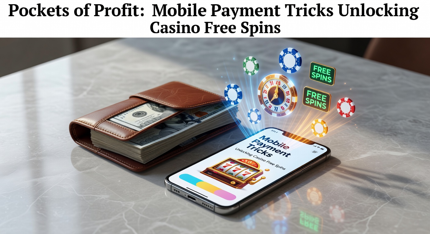 Smartphone mit Casino-App und mobilen Zahlungsoptionen, die Free-Spins-Icons anzeigen