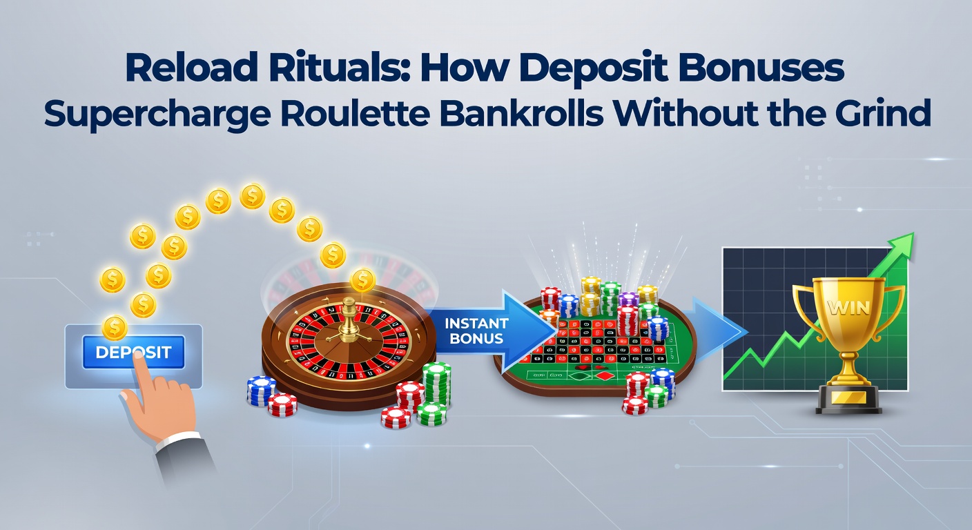 Detaillierte Infografik mit Roulette-Rad, Bonus-Icons und einer Zeitachse, die den Bankroll-Wachstum durch wiederholte Reloads im Mai 2026 darstellt
