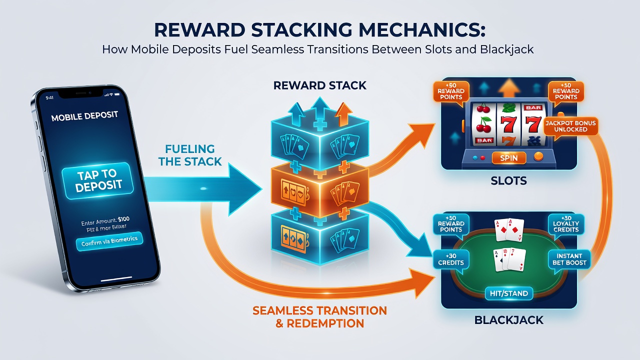 Blackjack-Tisch mit mobiler App-Integration für Belohnungen